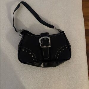 Black Leather Shoulder Bag